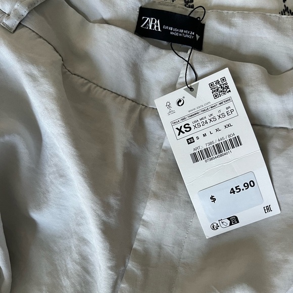 Zara Wide Leg Gray Pans Size XS NWT - Picture 6 of 7